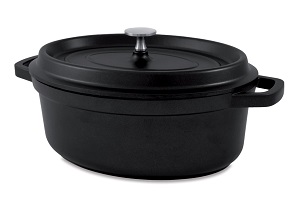 Commichef 26cm Oval Casserole Dish - Black